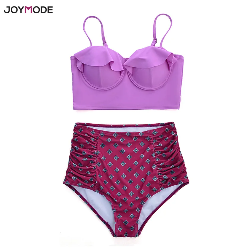 JOYMODE 2018 Two Pieces Push Up Bikini Set Sexy Lotus Leaf Edge Swimsuit High Waist Women Bathing Suit Underwire Biquini Violet
JOYMODE 2018 Two Pieces Push Up Bikini Set Sexy Lotus Leaf Edge Swimsuit High Waist Women Bathing Suit Underwire Biquini Violet