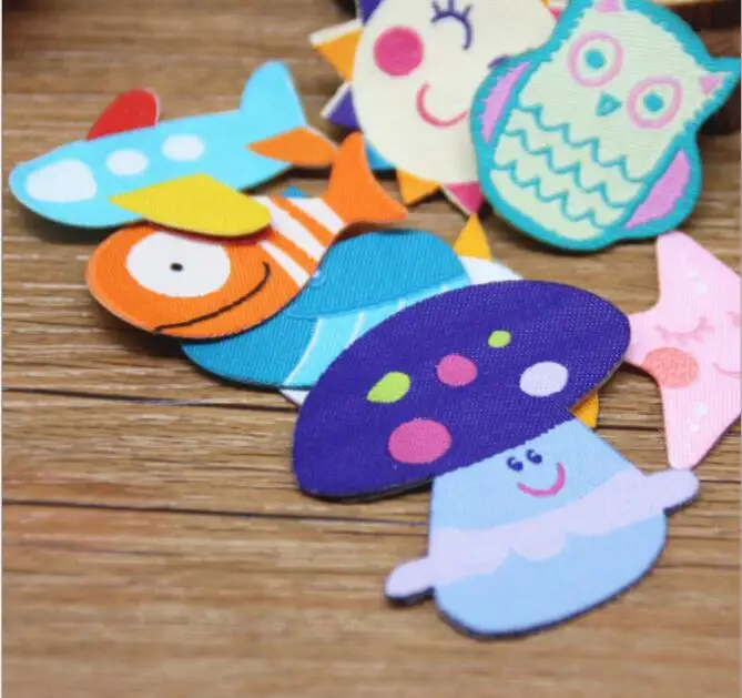 0482 Diy Вышитые Патчи Emoji Много Детей Мультфильм Мотив Патч Улыбка Лица Железа На
