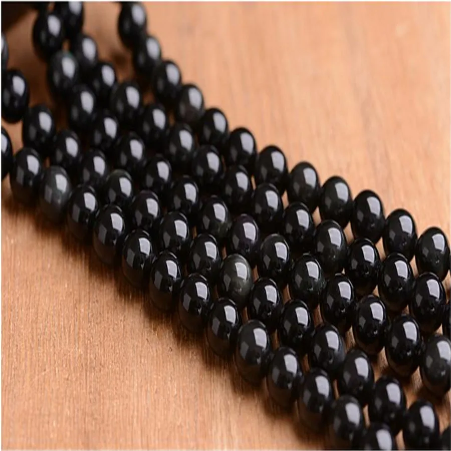 Wholesale 6mm Genuine Natural Black Obsidian Gems Stone Fit For Bracelet Necklace Jewelry Making DIY Loose Round Beads
Wholesale 6mm Genuine Natural Black Obsidian Gems Stone Fit For Bracelet Necklace Jewelry Making DIY Loose Round Beads