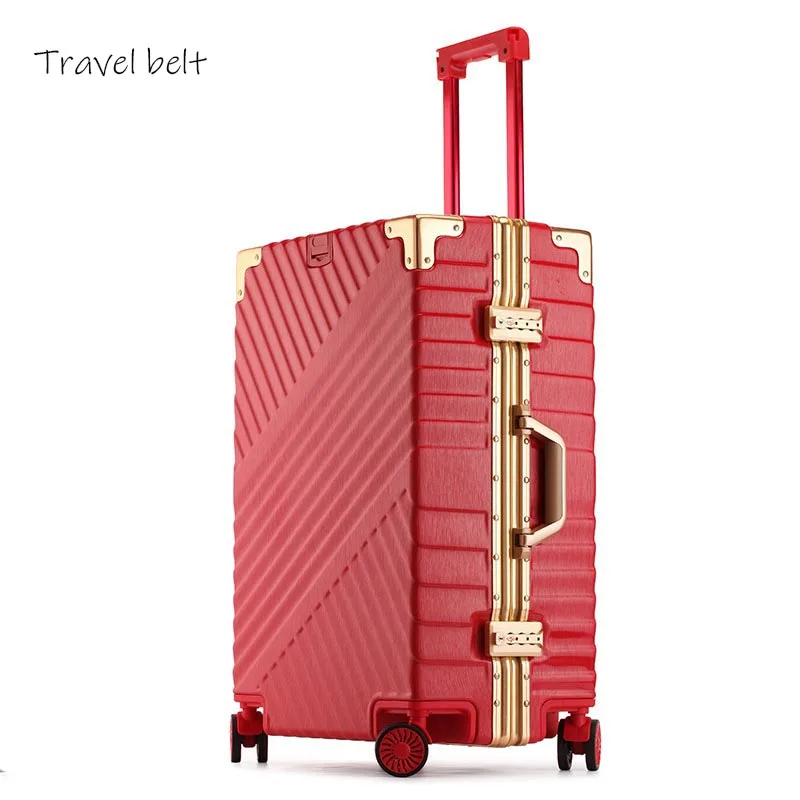 Travel Belt 100% aluminum frame 20 inch Rolling Luggage Spinner 24 inch brand Men Travel Bags Women Password Suitcase Wheels
Travel Belt 100% aluminum frame 20 inch Rolling Luggage Spinner 24 inch brand Men Travel Bags Women Password Suitcase Wheels