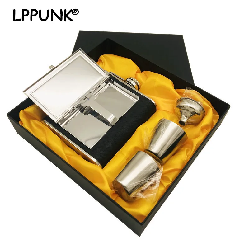 Bpa Free 5oz Whisky Bottle Flagon 18/8 Stainless Steel Alcohol Hip Flask Mirror Cigarette Case HIP FLASK SET WITH GIFT BOX
Bpa Free 5oz Whisky Bottle Flagon 18/8 Stainless Steel Alcohol Hip Flask Mirror Cigarette Case HIP FLASK SET WITH GIFT BOX