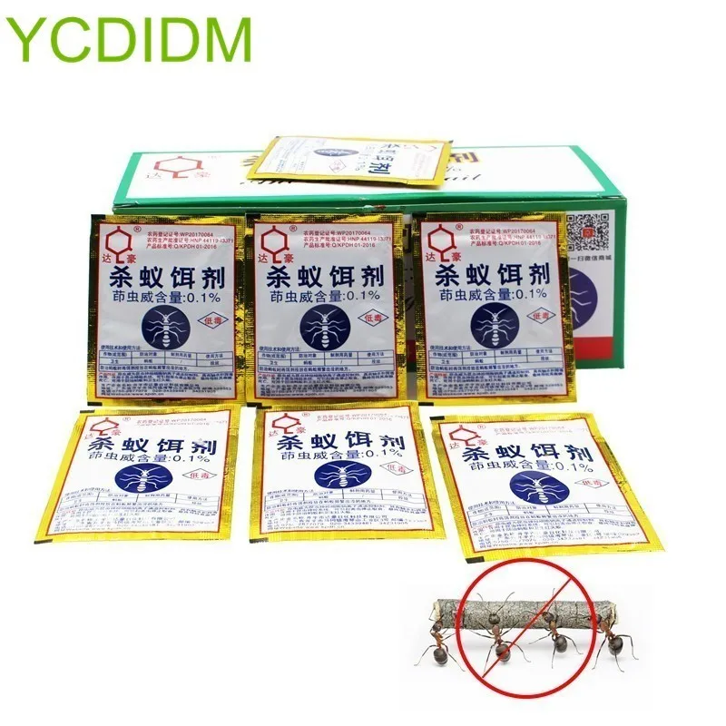 50pcs/lot Strong Clear Ant Killer Bait Powder Yellow Black White Termites Medicine Anti Fourmis Effective Kill Nest
50pcs/lot Strong Clear Ant Killer Bait Powder Yellow Black White Termites Medicine Anti Fourmis Effective Kill Nest