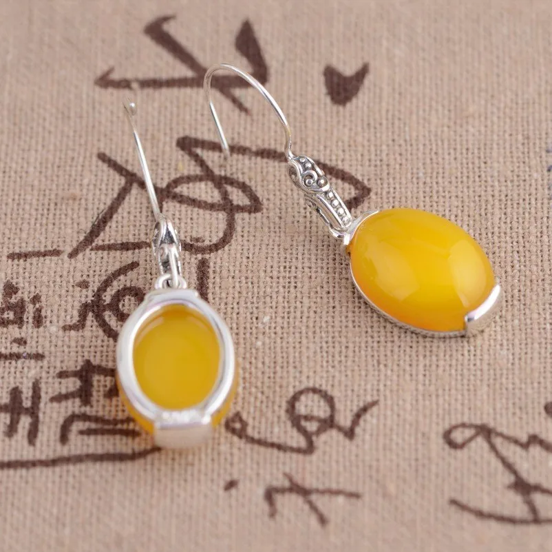 KJJEAXCMY fine jewelry S925 Silver inlay jewelry yellow jade medullary earrings retro classical art lace temperament female styl
KJJEAXCMY fine jewelry S925 Silver inlay jewelry yellow jade medullary earrings retro classical art lace temperament female styl