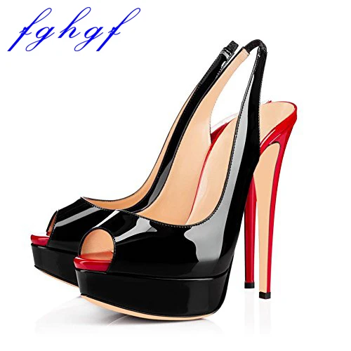 Fghgf New Women's shoes, 13cm high, sexy, open-toe patent leather shoes for weddings and parties
Fghgf New Women's shoes, 13cm high, sexy, open-toe patent leather shoes for weddings and parties
