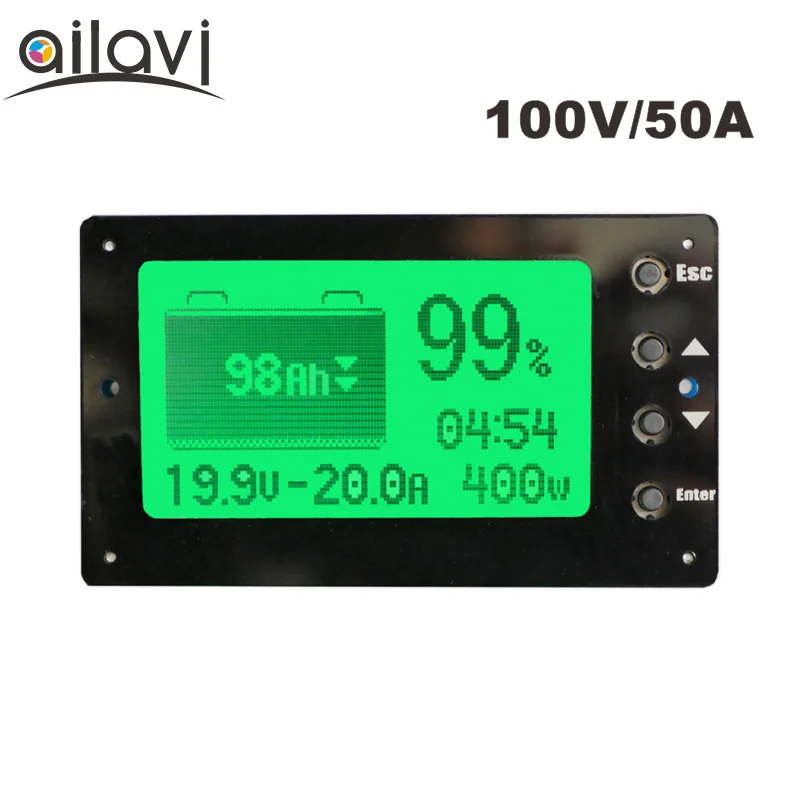 TF03 Large Screen 100V 50A Coulometer Battery Tester Remaining Capacity Coulomb Meter Indicator Display
TF03 Large Screen 100V 50A Coulometer Battery Tester Remaining Capacity Coulomb Meter Indicator Display