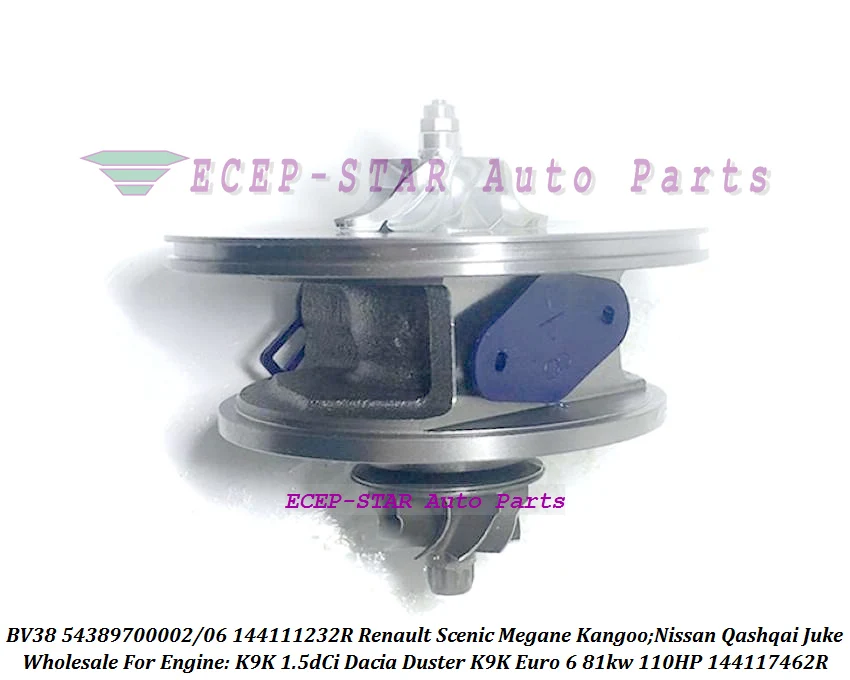 Turbo CHRA Cartridge Core BV38 54389700006 54389880006 144117462R 144114825R 1441100Q0L For Dacia Duster K9K Euro 6 81kw 110HP
Turbo CHRA Cartridge Core BV38 54389700006 54389880006 144117462R 144114825R 1441100Q0L For Dacia Duster K9K Euro 6 81kw 110HP