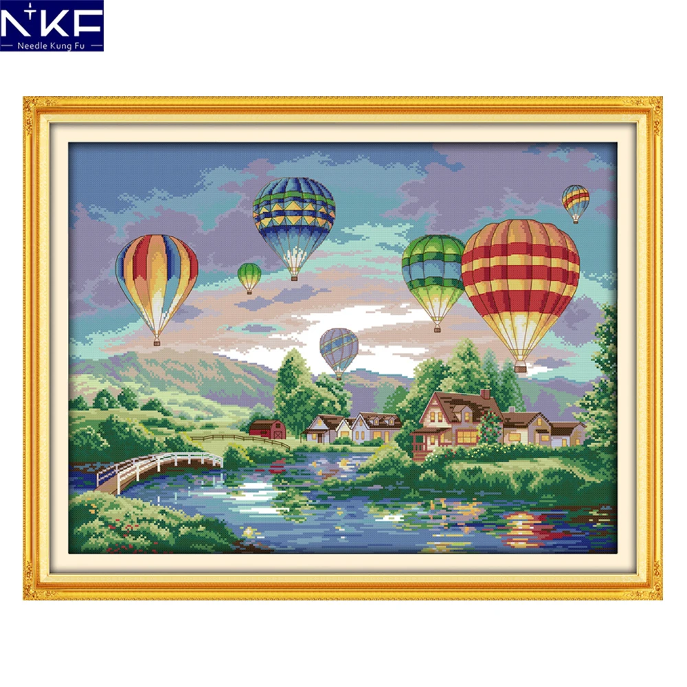 NKF Colorful Balloons Cross Stitch Pattern Handmade Craft Needlework Cross Stitch Set Embroidery Kit Scenery Design Home Decor
NKF Colorful Balloons Cross Stitch Pattern Handmade Craft Needlework Cross Stitch Set Embroidery Kit Scenery Design Home Decor
