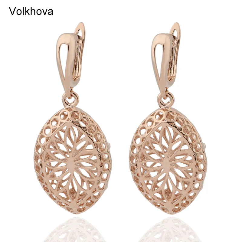 Vintage 585 Rose Gold Color Hollow Out Dangle Earrings Eardrop For Women Fine Texture Jewelry Party Gift
Vintage 585 Rose Gold Color Hollow Out Dangle Earrings Eardrop For Women Fine Texture Jewelry Party Gift