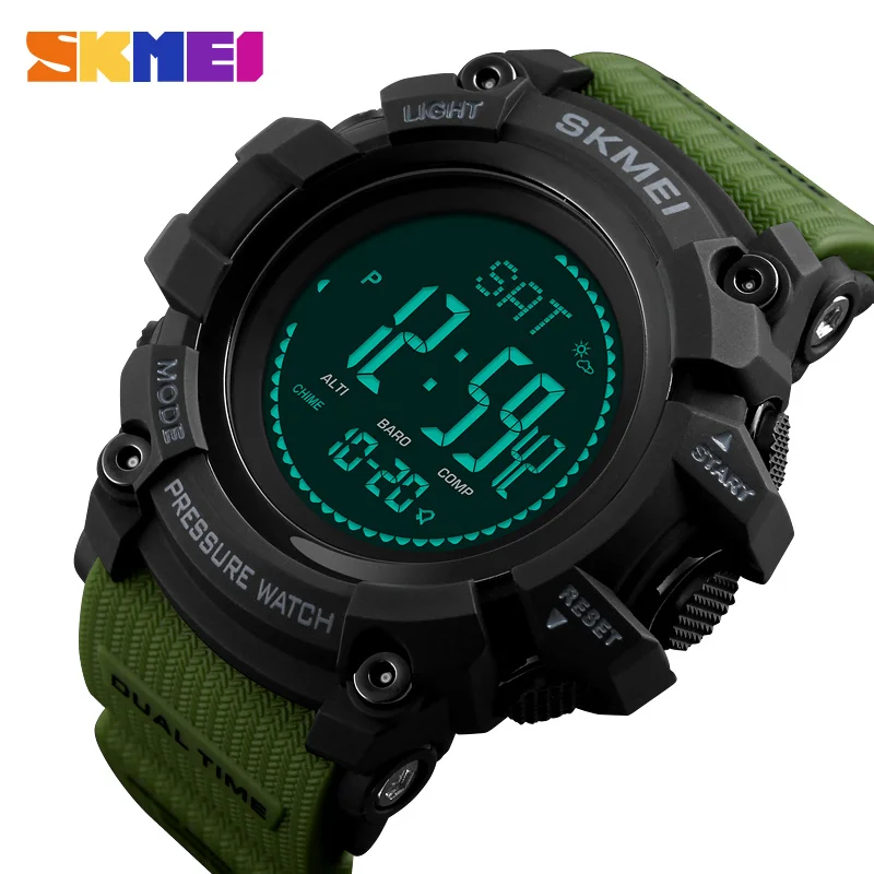 

SKMEI Brand Mens Digital Watch Hours Pedometer Calories Men Watch Altimeter Barometer Compass Thermometer Weather Sports Watches
