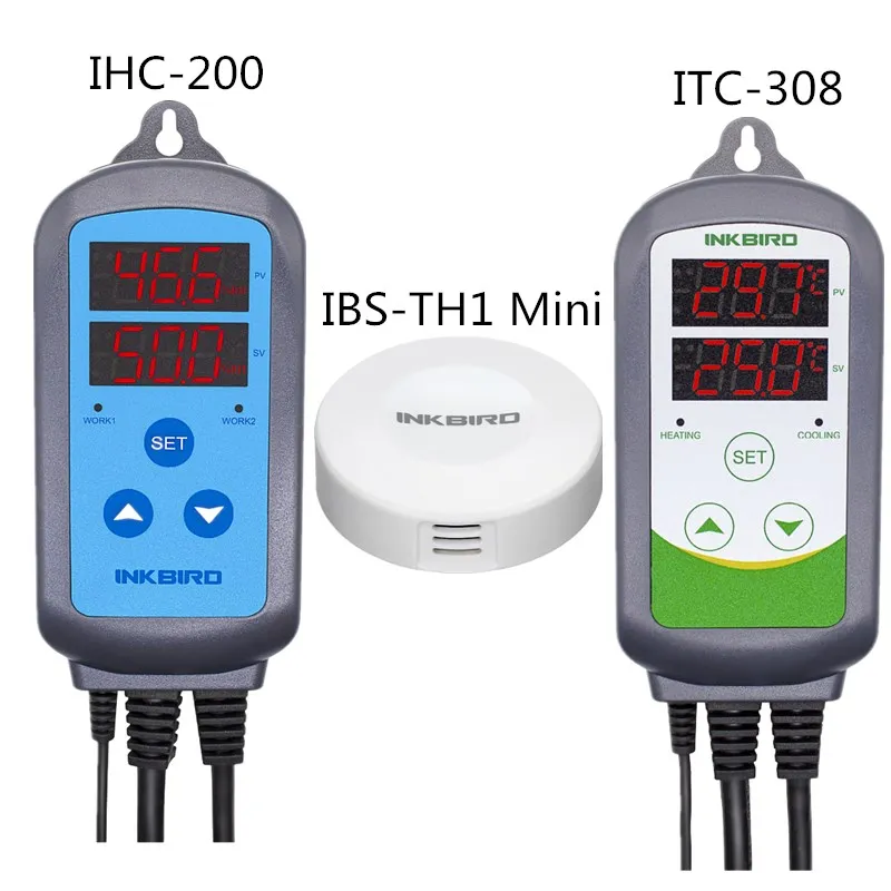 Inkbird Combo Set IBS-TH1 MINI Bluetooth Wireless Data Logger+ ITC-308 Temperature Controller + IHC-200 Humidity Controller
Inkbird Combo Set IBS-TH1 MINI Bluetooth Wireless Data Logger+ ITC-308 Temperature Controller + IHC-200 Humidity Controller