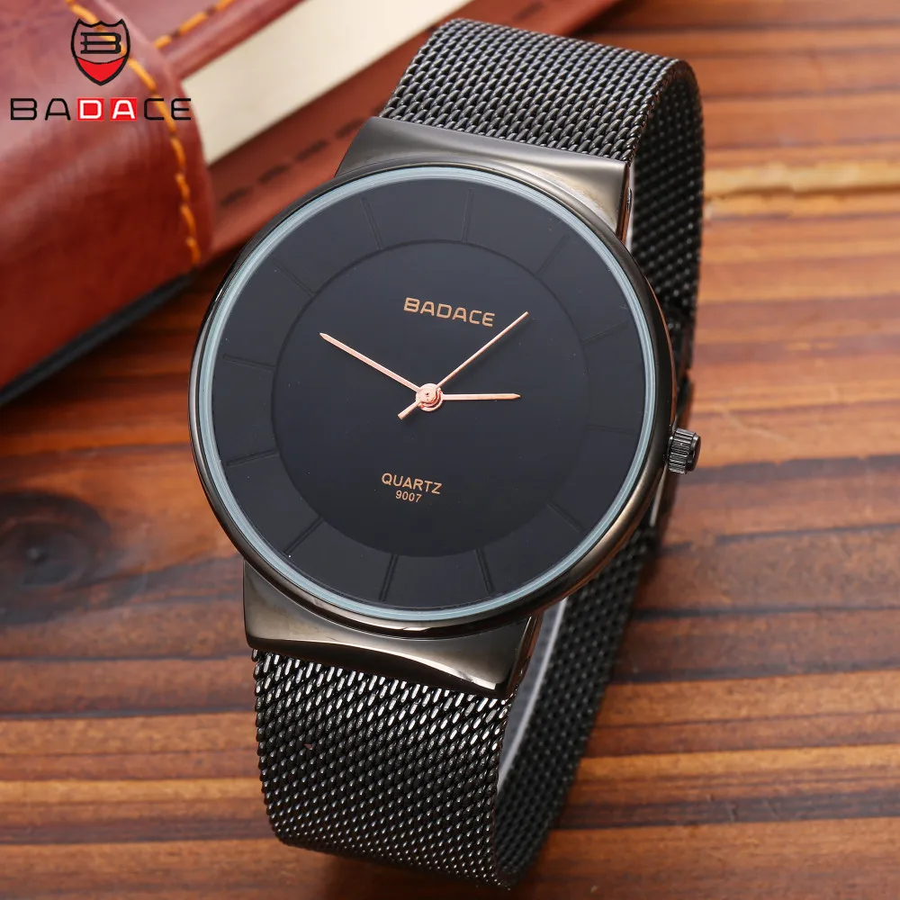 BADACE Mens Watches Top Brand Luxury Hour Man Gold Watch Ultra Thin Mesh Band Quartz Clock Wristwatch Casual Watches 9007
BADACE Mens Watches Top Brand Luxury Hour Man Gold Watch Ultra Thin Mesh Band Quartz Clock Wristwatch Casual Watches 9007
