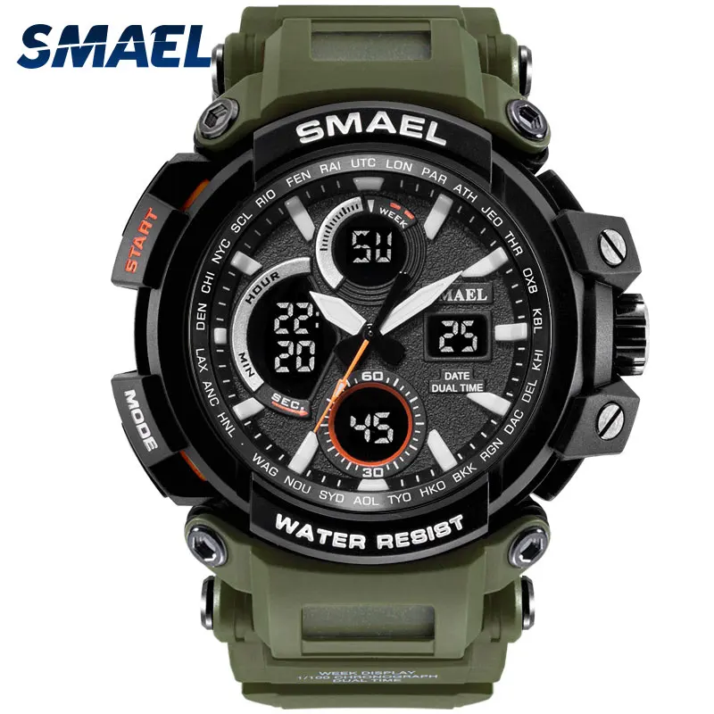 SMAEL New Mens Watch Sport Quartz Men Wristwatches Quartz 10 color options Led Digital Sports Watches Men Relogio Masculino
SMAEL New Mens Watch Sport Quartz Men Wristwatches Quartz 10 color options Led Digital Sports Watches Men Relogio Masculino