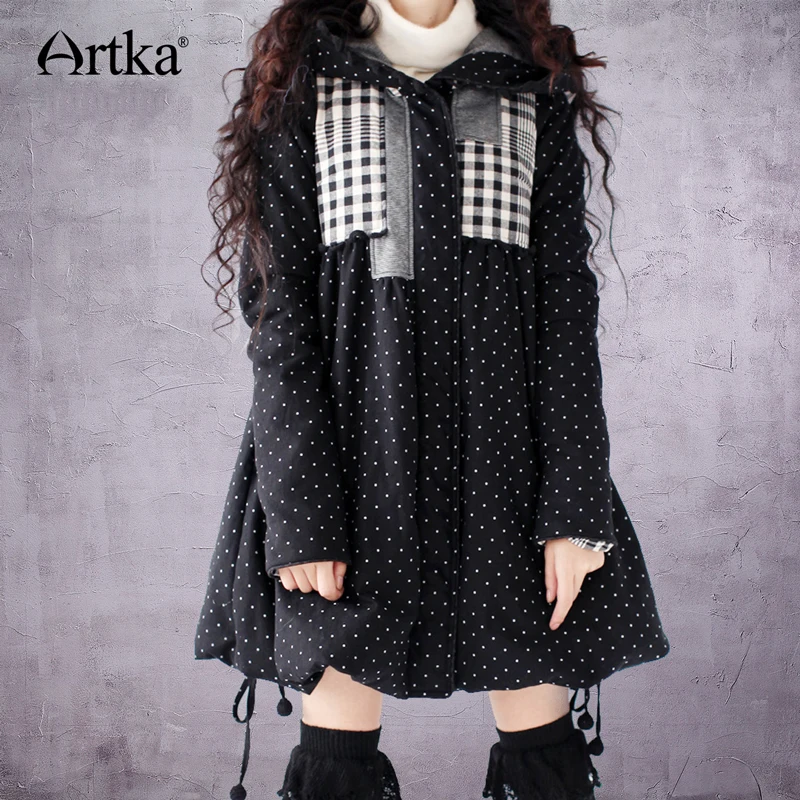 ARTKA Women's Winter Parka Hooded Jacket Coat 2017 Patchwork Plaid Overcoat Female Puffer Jacket A-Line Women's Outerwear A09486
ARTKA Women's Winter Parka Hooded Jacket Coat 2017 Patchwork Plaid Overcoat Female Puffer Jacket A-Line Women's Outerwear A09486