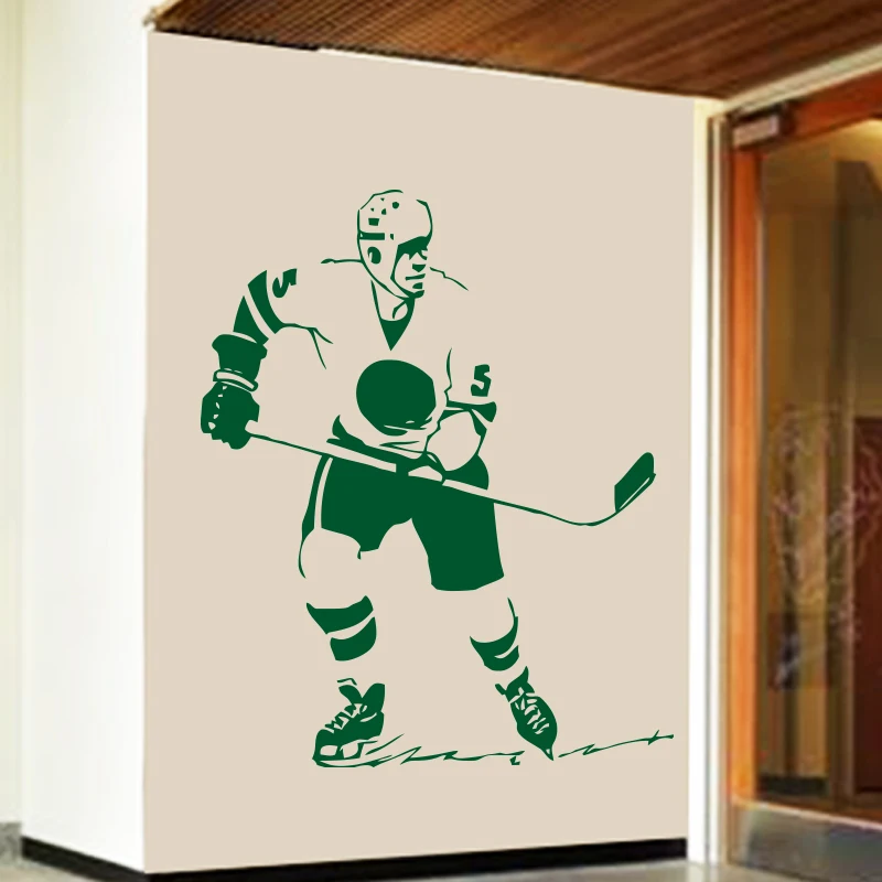 Art new design home decoration ice hockey Vinyl wall sticker Cheap Removable puck sports house decor decals in bedroom shop | Дом и сад