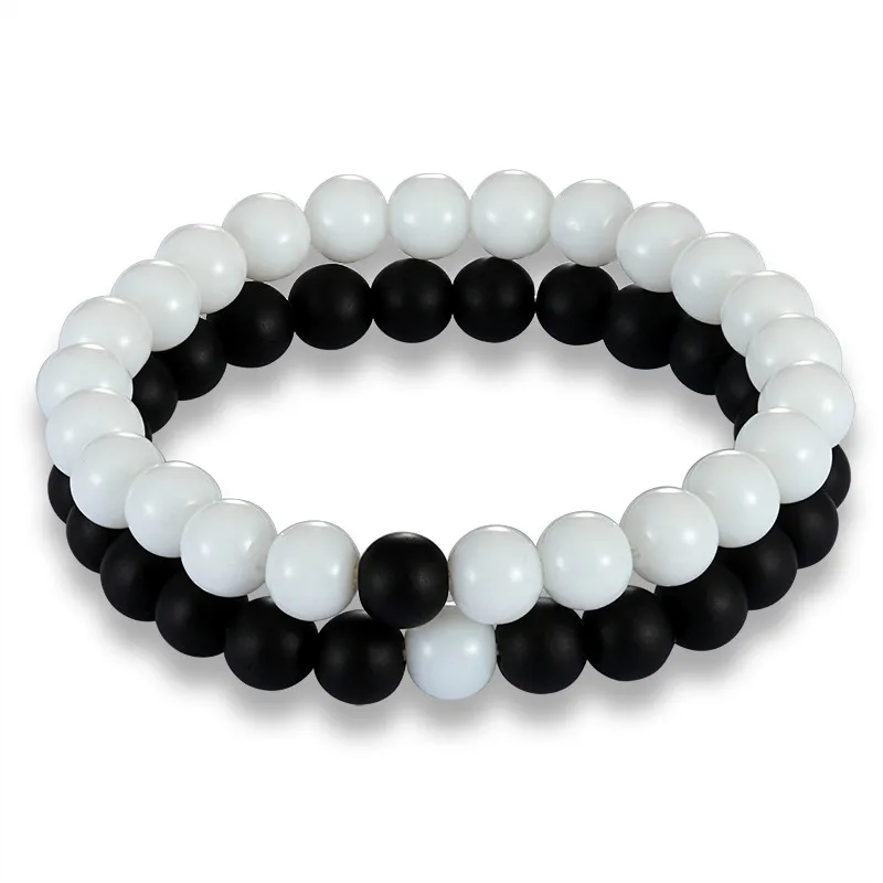 2 pcs hot fashion couple Valentine's Day for her and his bracelet distance black and white beads bracelet female men Jewelry
2 pcs hot fashion couple Valentine's Day for her and his bracelet distance black and white beads bracelet female men Jewelry