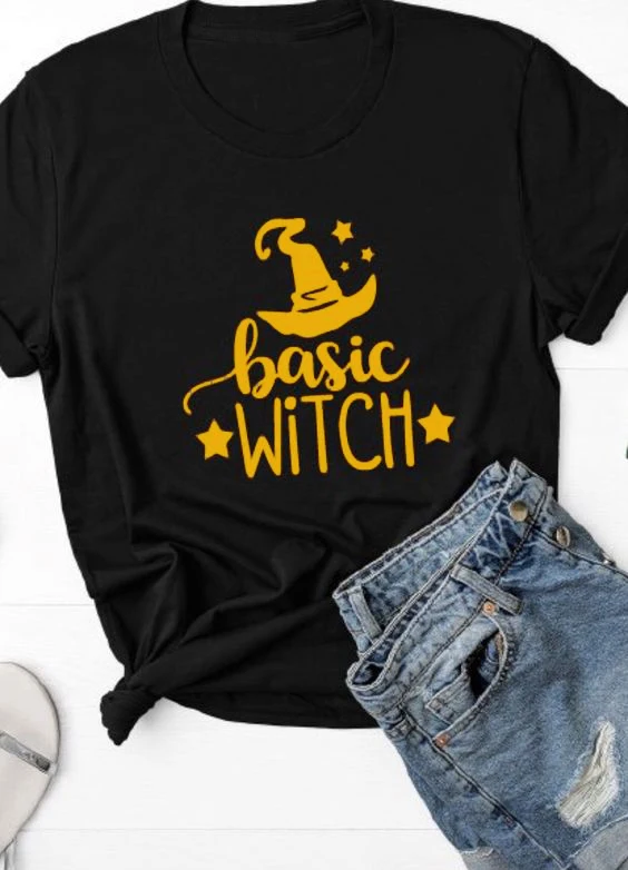 Basic Witch t shirt grunge tumblr women gift vintage camisetas aesthetic graphic cotton Witch hat ca casual street style tee top
Basic Witch t shirt grunge tumblr women gift vintage camisetas aesthetic graphic cotton Witch hat ca casual street style tee top