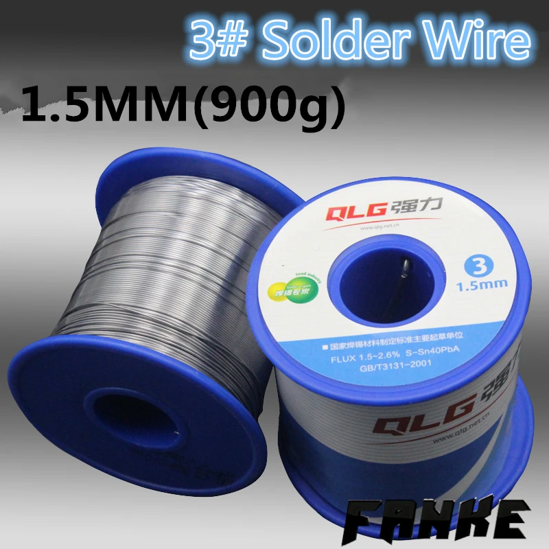900g/1pcs 3# 1.5mm 40% Tin 60% Lead Solder wire Melt Rosin Core Soldering Welding
900g/1pcs 3# 1.5mm 40% Tin 60% Lead Solder wire Melt Rosin Core Soldering Welding