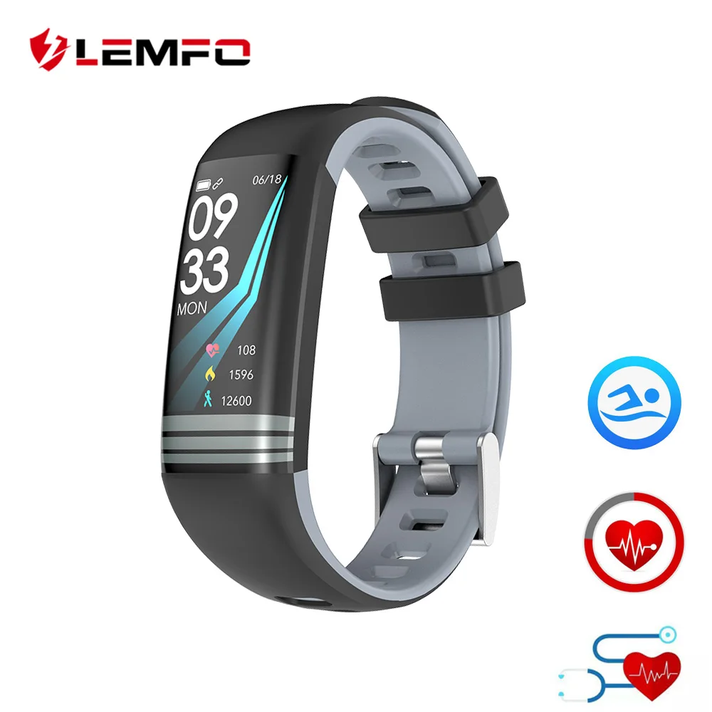 Умный Фитнес браслет LEMFO с цветным экраном водостойкий IP67 пульсометр кровяное