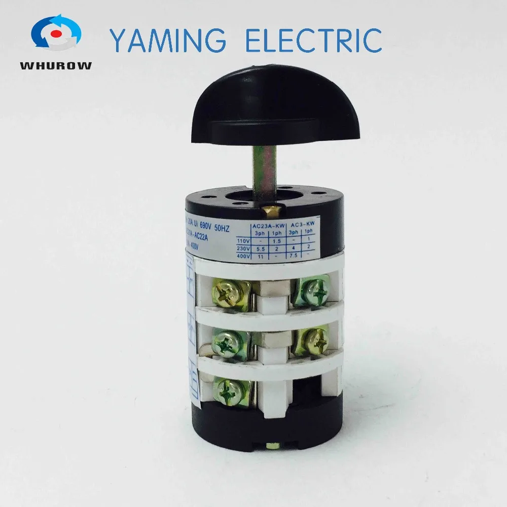 Motor reversing switch on/off/on 20A 3 pole use for tire changer machine rotary combination changeover cam switch
Motor reversing switch on/off/on 20A 3 pole use for tire changer machine rotary combination changeover cam switch