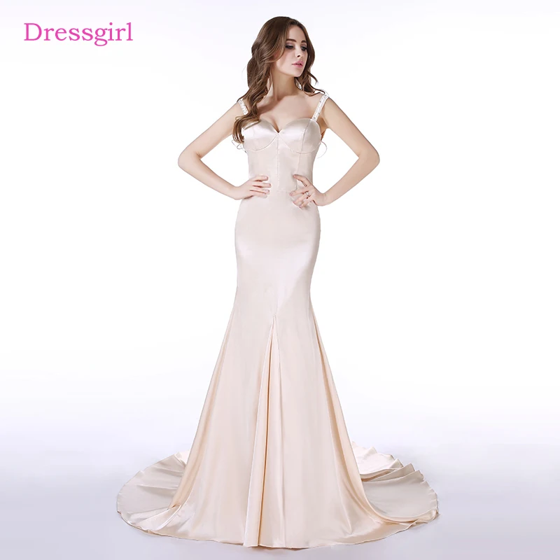 Backless Evening Dresses Mermaid Spaghetti Straps Satin Beaded Women Long Evening Gown Prom Dress Robe De Soiree
Backless Evening Dresses Mermaid Spaghetti Straps Satin Beaded Women Long Evening Gown Prom Dress Robe De Soiree