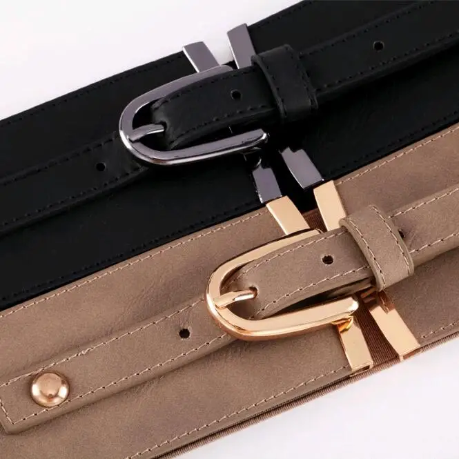 Fashion Women Elastic Pin Buckle Leather Belts Fashion Lady Stretch Coat Decorative Down Dress Wide Girdle For Women Ceinture
Fashion Women Elastic Pin Buckle Leather Belts Fashion Lady Stretch Coat Decorative Down Dress Wide Girdle For Women Ceinture