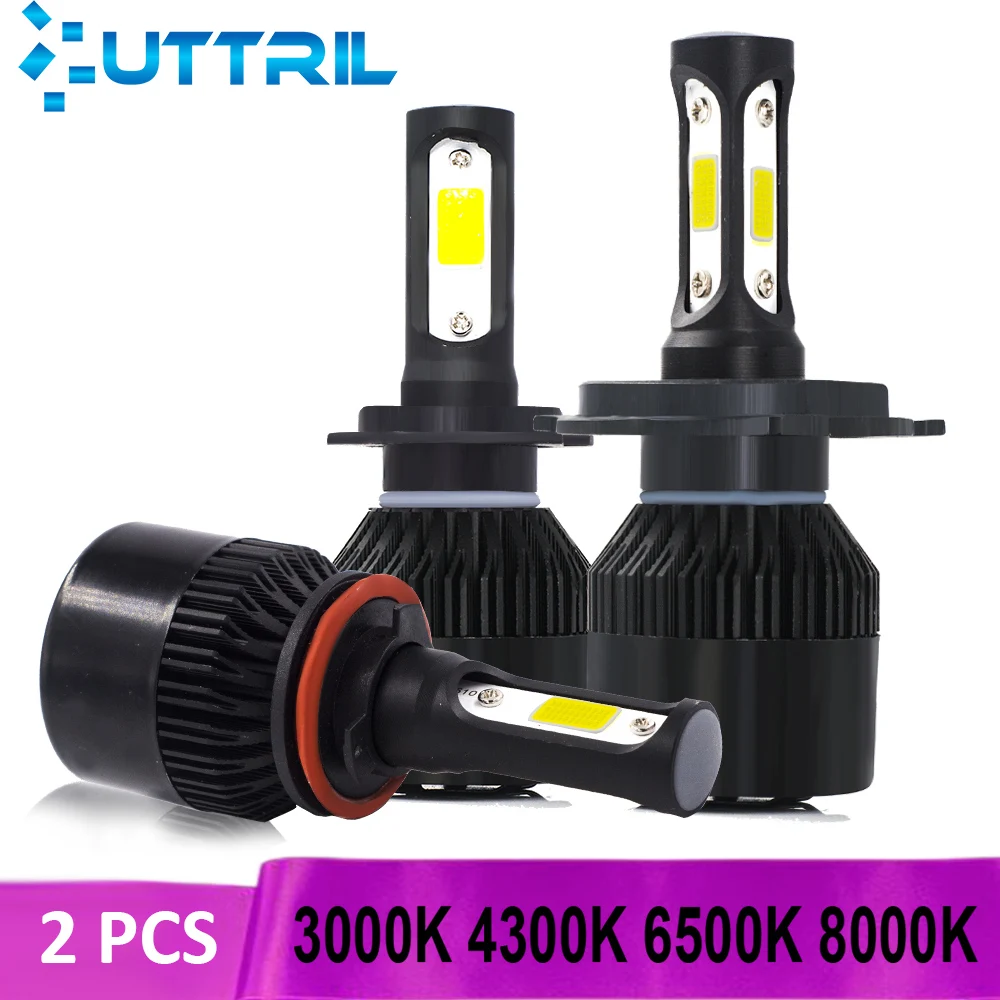 

Uttril 2 Pcs LED H4 H7 H11 3000K 4300K 6500K 8000K Car Headlight LED H8 H9 9005 HB3 9006 HB4 880 881 H1 H3 H27 Auto LED Lamp 12V