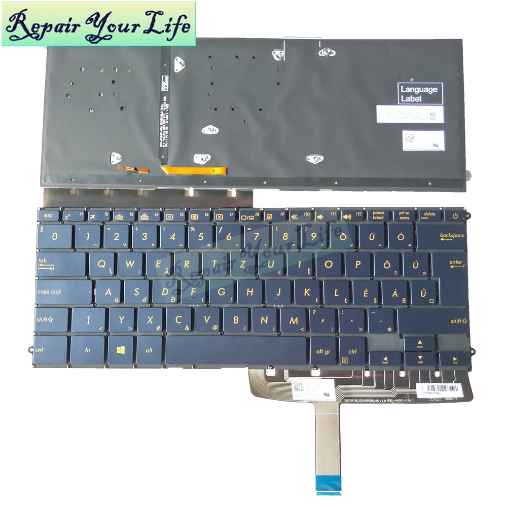 Repair You Life laptop keyboard for ASUS ZenBook 3 Deluxe UX490 UX490CA UX490UA Hungary standard HU with backlit keyboard
Repair You Life laptop keyboard for ASUS ZenBook 3 Deluxe UX490 UX490CA UX490UA Hungary standard HU with backlit keyboard
