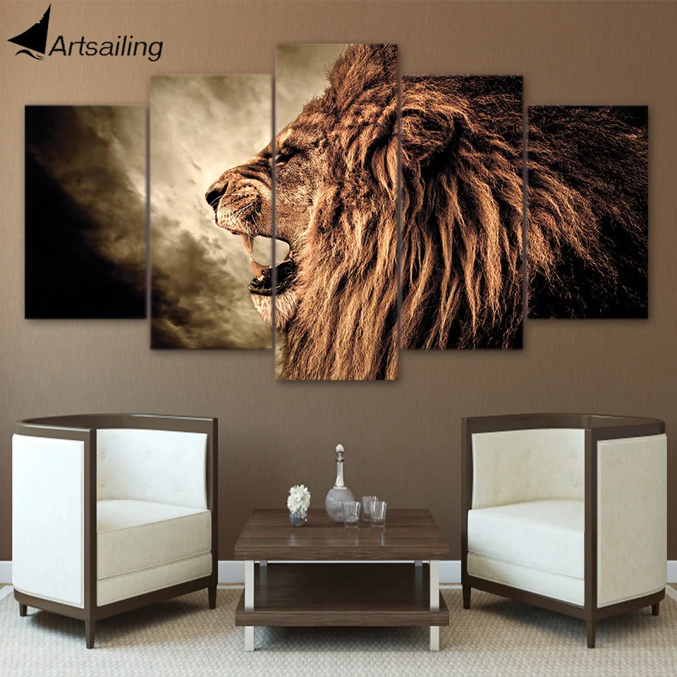5 Panel Canvas Art Print Wall Art Howling Lion Paintings for Living Room Wall Poster Frame Unframed Home Decor NY-7708C
5 Panel Canvas Art Print Wall Art Howling Lion Paintings for Living Room Wall Poster Frame Unframed Home Decor NY-7708C