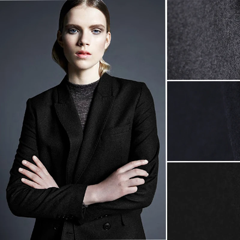 150CM Wide 480G/M Thin Black Blue Gray Wool Fabric for Spring and Autumn Suit Dress Outwear Overcoat Jacket E592
150CM Wide 480G/M Thin Black Blue Gray Wool Fabric for Spring and Autumn Suit Dress Outwear Overcoat Jacket E592