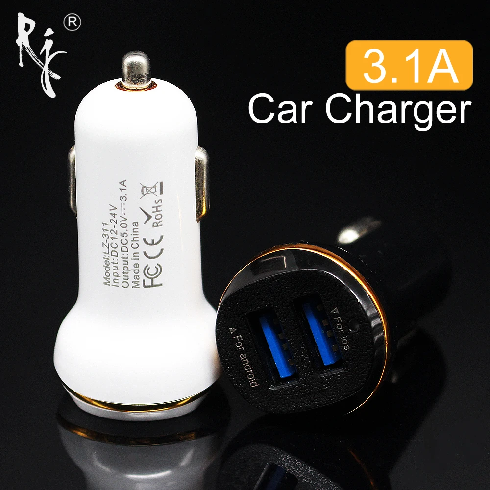 2 USB Output Car Charger 3.1A max(Real) Fast Charge For Iphone 6s 6 plus SE for Samsung S6 S5 S4 mobile phones tablets
2 USB Output Car Charger 3.1A max(Real) Fast Charge For Iphone 6s 6 plus SE for Samsung S6 S5 S4 mobile phones tablets