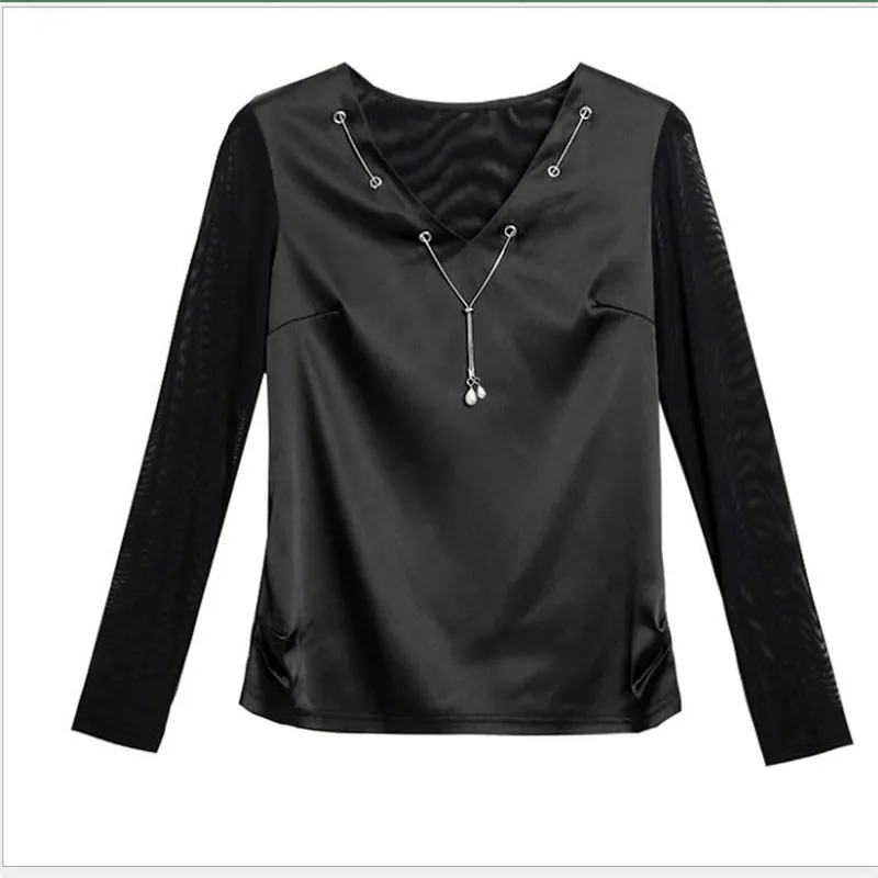 2019 New Spring Autumn Women Chiffon Blouses V-Neck Short Bottom Shirts Plus Size 3XL Casual Long Sleeve Slim Mesh Tops Q1270
2019 New Spring Autumn Women Chiffon Blouses V-Neck Short Bottom Shirts Plus Size 3XL Casual Long Sleeve Slim Mesh Tops Q1270