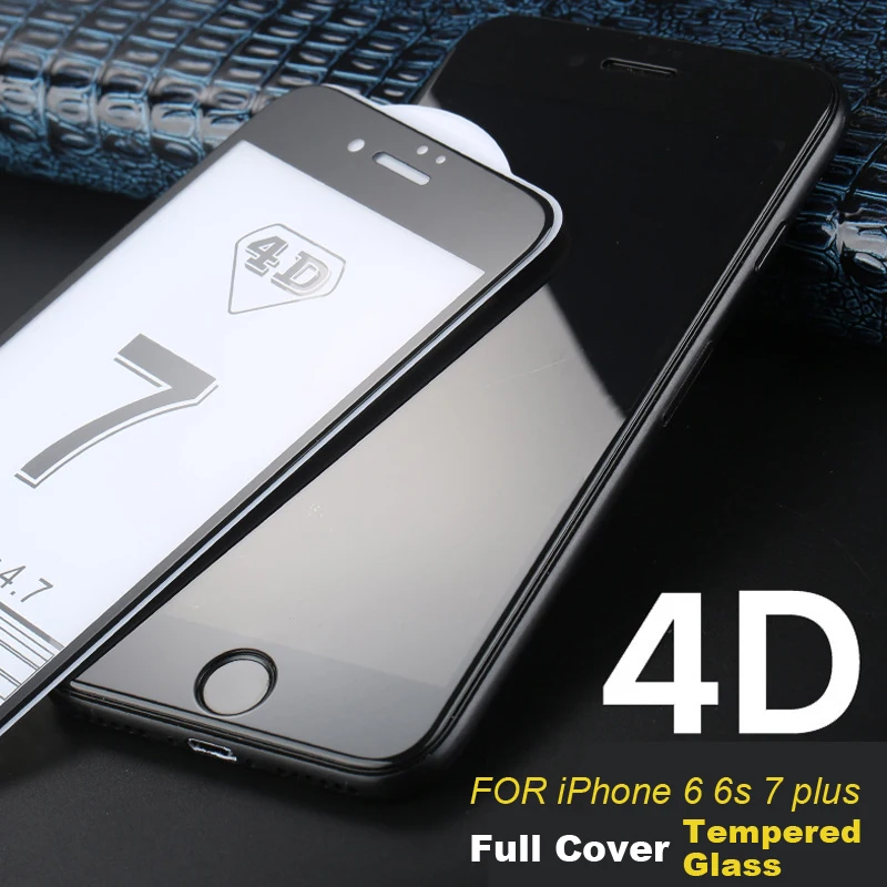 

Полное покрытие 4D изогнутый край 9H закаленное стекло для iPhone 6 iPhone 7 Стекло 6s 7 Plus 8 Plus защита экрана новая 3D защитная пленка