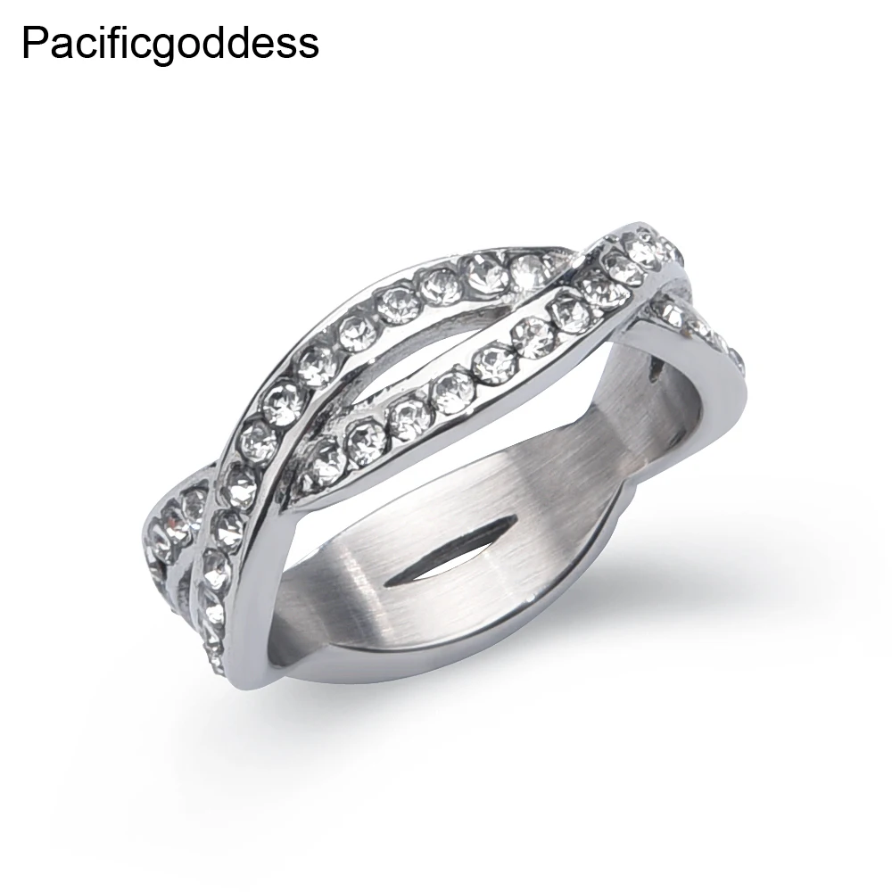 cross lines rings with fine zircon stainless steel jewelry for party women engagement gift
cross lines rings with fine zircon stainless steel jewelry for party women engagement gift