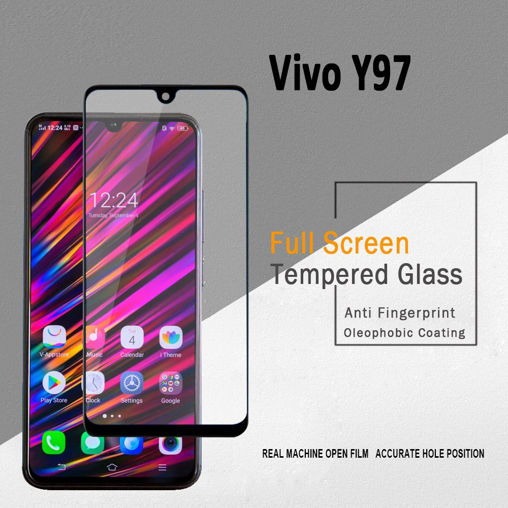 Полное покрытие из закаленного стекла для Vivo Y97 Защитная пленка стекло|Защитные