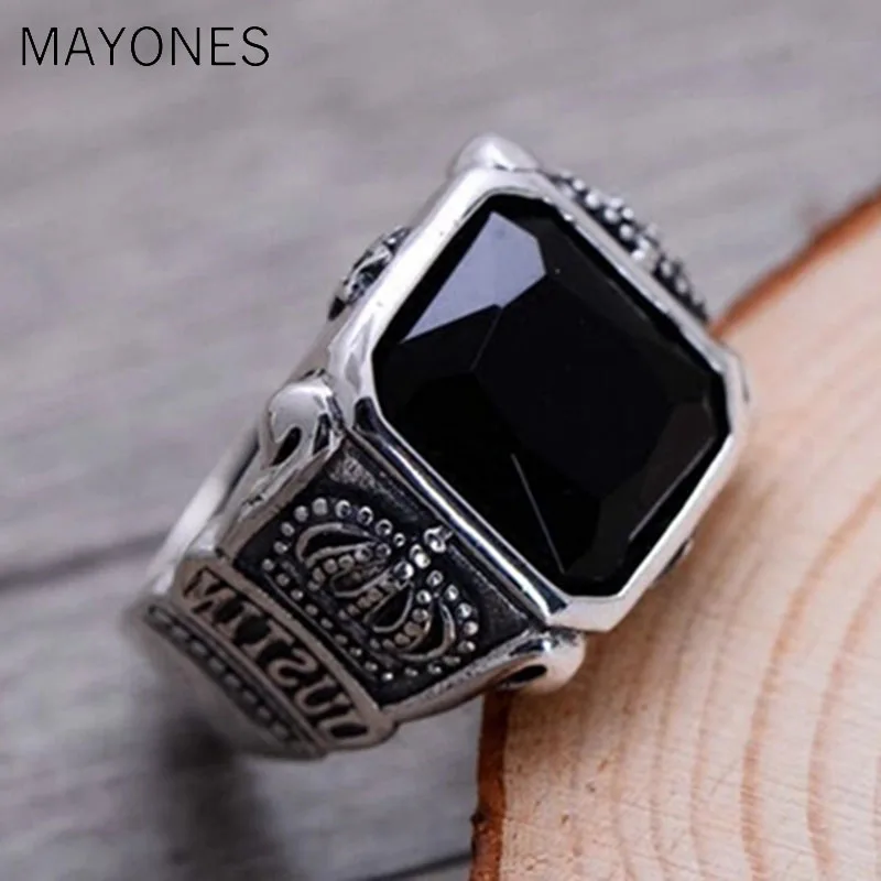100% Real 925 Sterling Silver Black Onyx Rings For Men Retro Hexagram Crown Engraved Square Natural Stone Jewelry
100% Real 925 Sterling Silver Black Onyx Rings For Men Retro Hexagram Crown Engraved Square Natural Stone Jewelry