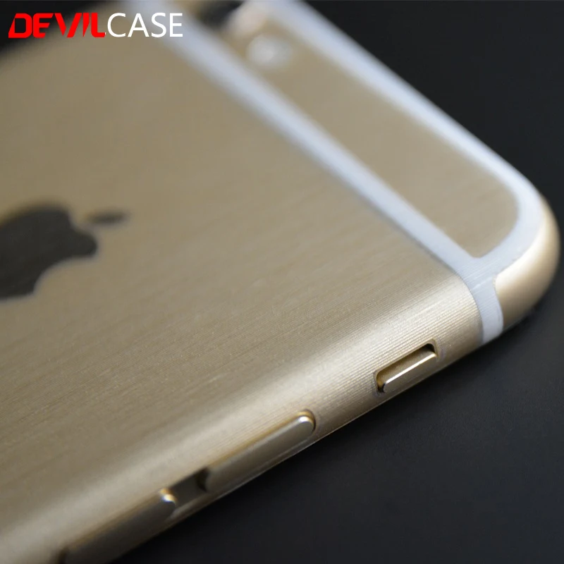 Devilcase прозрачная задняя и боковыми Стикеры для iPhone 6 6S прямой линией/крест