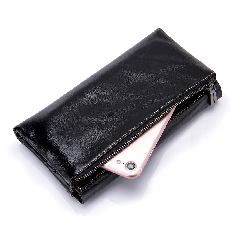 COMFORSKIN Genuine Oil Wax Leather Long Style Women Clutch Wallet European and American Two-fold Woman Wallet 2018 Carteira
COMFORSKIN Genuine Oil Wax Leather Long Style Women Clutch Wallet European and American Two-fold Woman Wallet 2018 Carteira