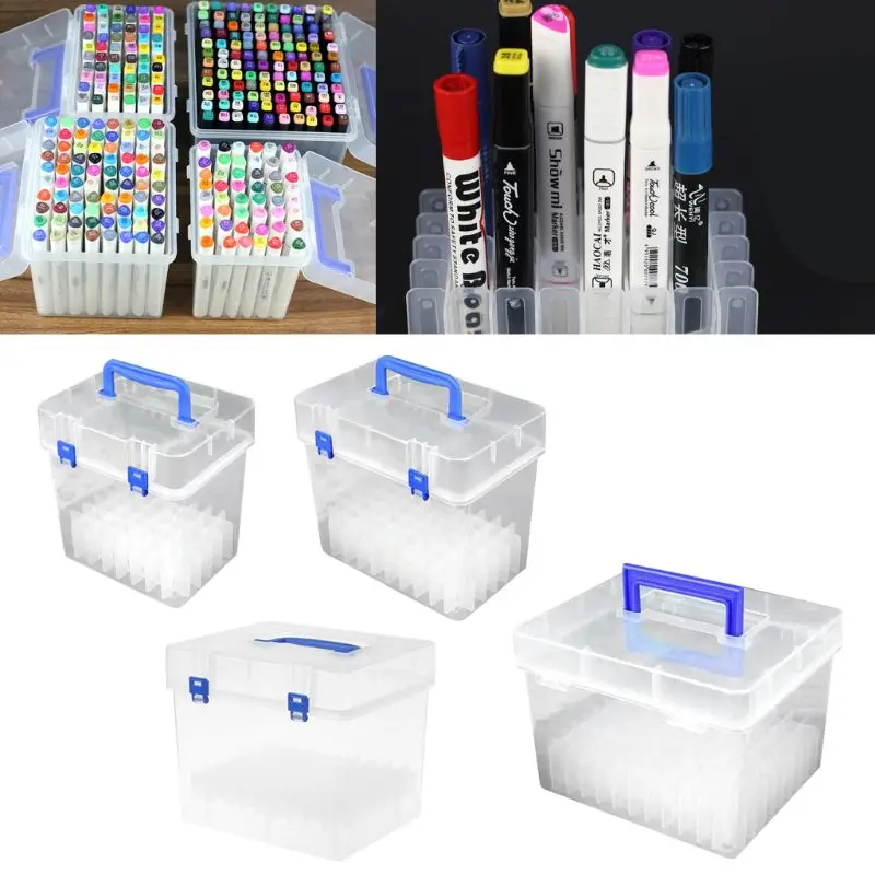 Transparent Marker Pens Storage Box Container Art Craft Tray Office Desk Organizor Home School Students Study Supply
Transparent Marker Pens Storage Box Container Art Craft Tray Office Desk Organizor Home School Students Study Supply