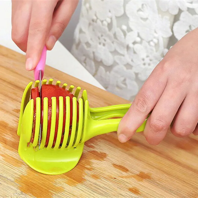 Plastic Slicer Vegetable Tomato Slicer Lemon Orange Fruit Cutter Knife Cake Holder Kitchen Gadgets Fruit Vegetable Tool
Plastic Slicer Vegetable Tomato Slicer Lemon Orange Fruit Cutter Knife Cake Holder Kitchen Gadgets Fruit Vegetable Tool