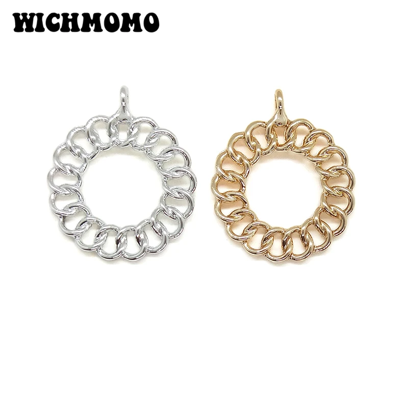 2021 New 31*26mm 8pieces/bag High Quality Zinc Alloy Chains Round Charms Pendant for Earring Necklace Jewelry Accessories
2021 New 31*26mm 8pieces/bag High Quality Zinc Alloy Chains Round Charms Pendant for Earring Necklace Jewelry Accessories