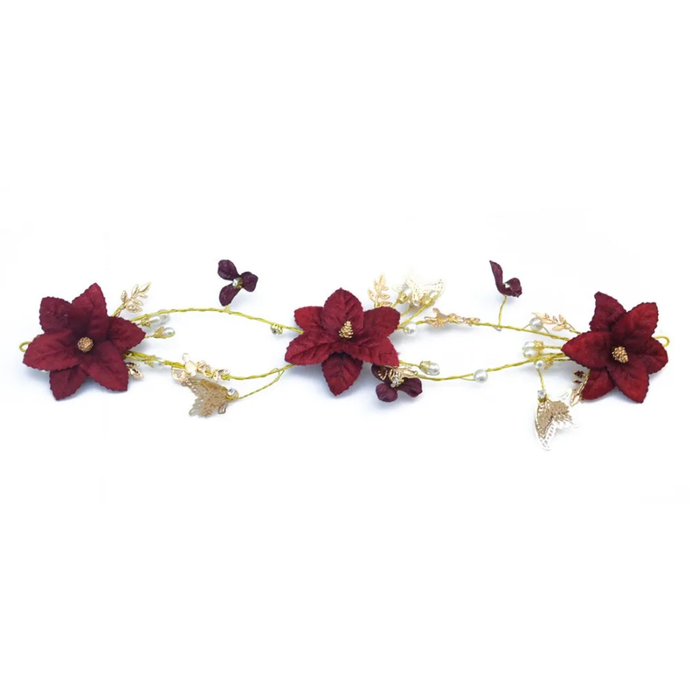 Fashion Gold Metal Pearls Butterfly Bridal Forehead Headbands Wine Red Hair Jewelry Accessories Crown Wedding Photography Travel
Fashion Gold Metal Pearls Butterfly Bridal Forehead Headbands Wine Red Hair Jewelry Accessories Crown Wedding Photography Travel