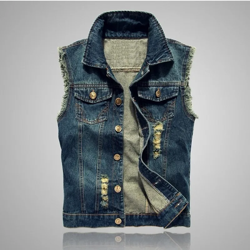 Motorcycle jean vest Sleeveless Jackets for Man Spring-autumn casual fashion Slim Blue denim vest Large Size 6XL Vests 050901
Motorcycle jean vest Sleeveless Jackets for Man Spring-autumn casual fashion Slim Blue denim vest Large Size 6XL Vests 050901