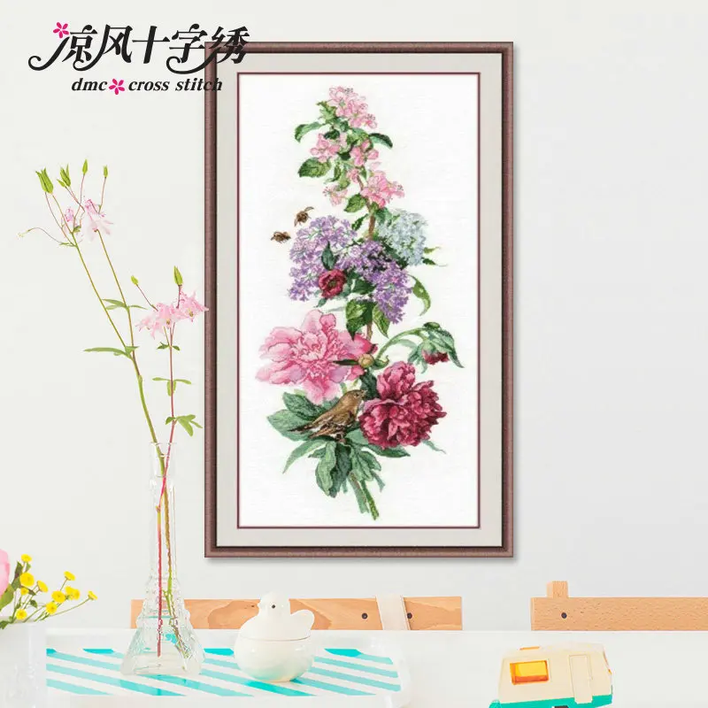 Peony flower and bird cross stitch kit DMC brand thread animal dog count canvas fabric embroidery handmade needlework
Peony flower and bird cross stitch kit DMC brand thread animal dog count canvas fabric embroidery handmade needlework