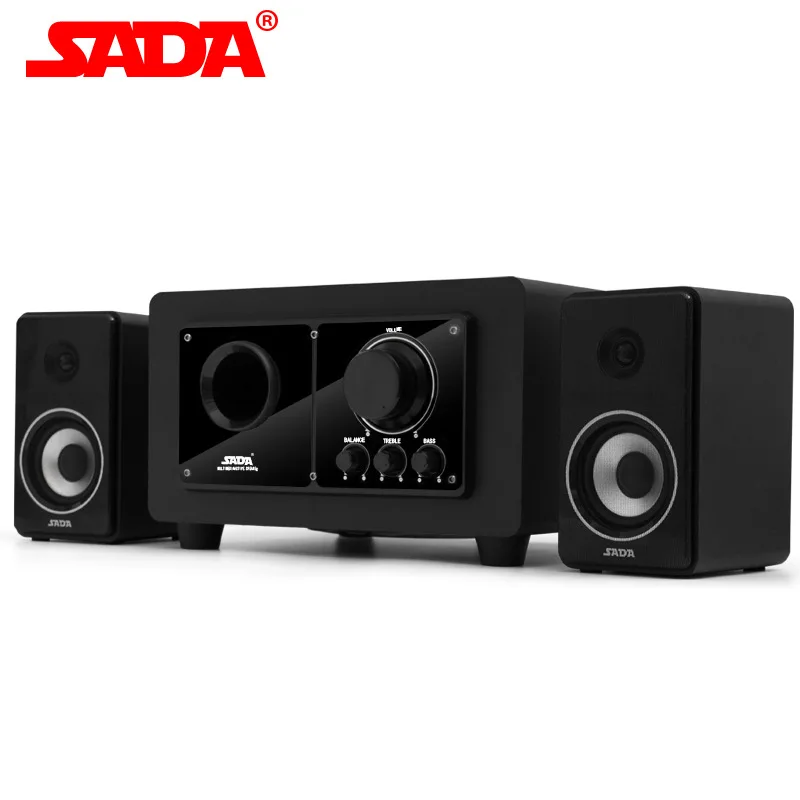 SADA SL 8026 мультимедийный компьютерный динамик активный 2 1 3 канала деревянный