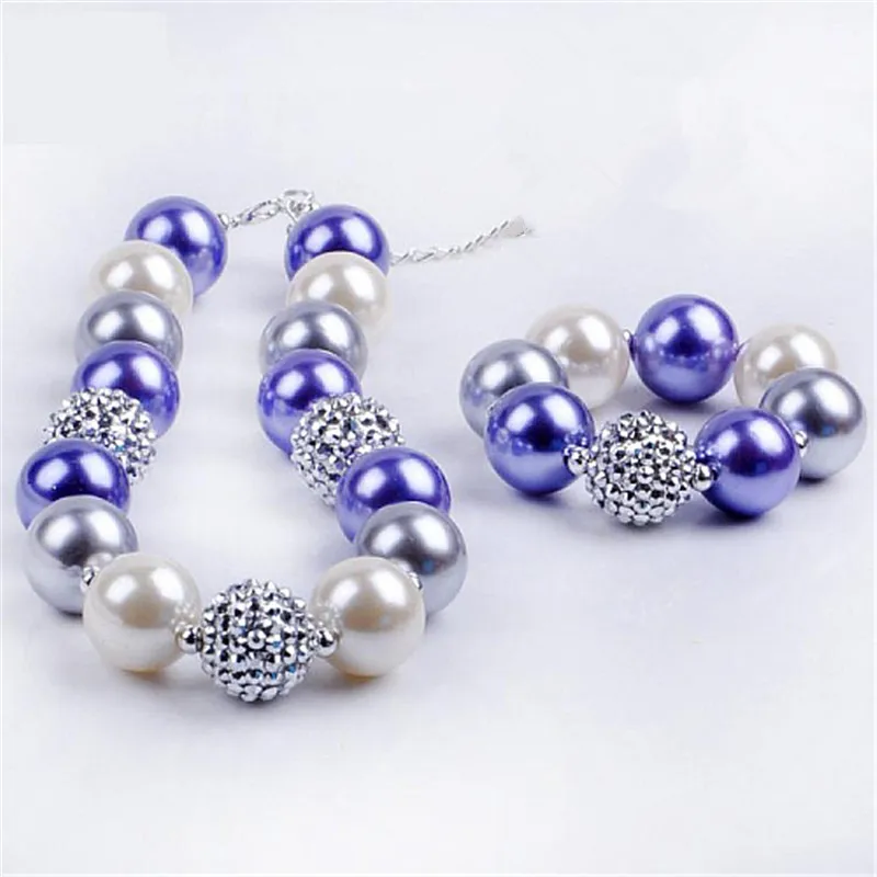 2020 White Purple Color Pearl Bubblegum Chunky Bead Necklace & Bracelet Set Kid Fashion Pearl Necklace Set Cheap Jewelry Sets
2020 White Purple Color Pearl Bubblegum Chunky Bead Necklace & Bracelet Set Kid Fashion Pearl Necklace Set Cheap Jewelry Sets