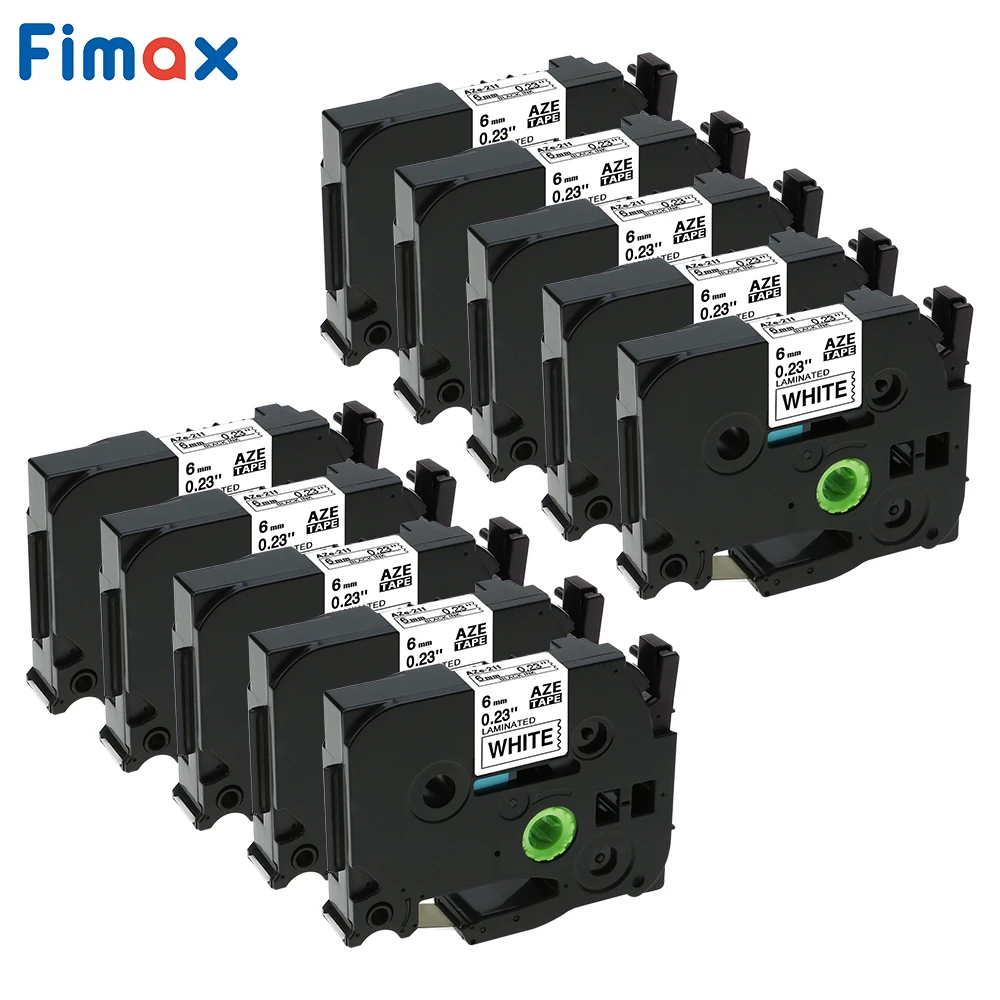 Fimax 10 упаковок TZe211 совместимый с Brother P-touch лейбл скотч TZe-211 Tze211 6 мм черный на белом для Brother P-touch Tze лейбл
Fimax 10 упаковок TZe211 совместимый с Brother P-touch лейбл скотч TZe-211 Tze211 6 мм черный на белом для Brother P-touch Tze лейбл