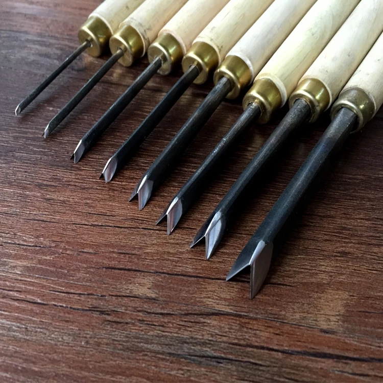 NEW 1.5-8mm V Type Woodworking Chisels Trimming triangle knife Hand Wood Carving Knives
NEW 1.5-8mm V Type Woodworking Chisels Trimming triangle knife Hand Wood Carving Knives