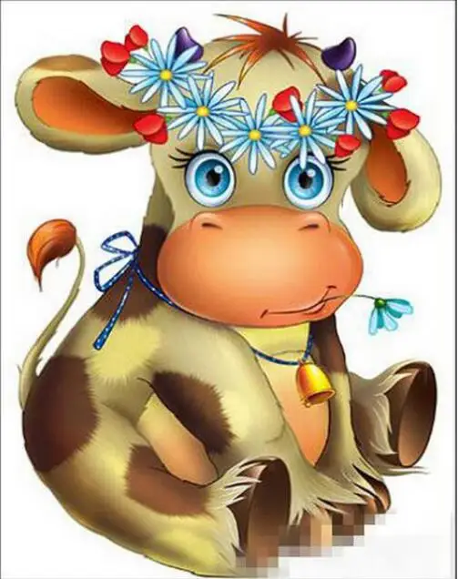 Needlework 5D Diy Diamond Painting Cartoon Animal Cow Cross Stitch Square Rhinestone Drill 3D Diamond Embroidery
Needlework 5D Diy Diamond Painting Cartoon Animal Cow Cross Stitch Square Rhinestone Drill 3D Diamond Embroidery