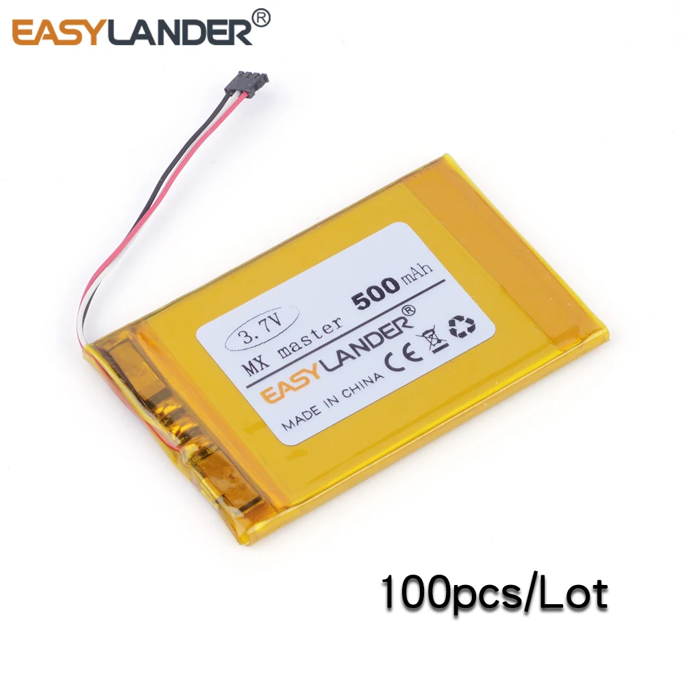 EasyLander Replacement 3.7V 500mAh li Polymer Battery for Logitech mx master 533-000088 wireless mouse AHB303450PRT-02 AHB303450
EasyLander Replacement 3.7V 500mAh li Polymer Battery for Logitech mx master 533-000088 wireless mouse AHB303450PRT-02 AHB303450