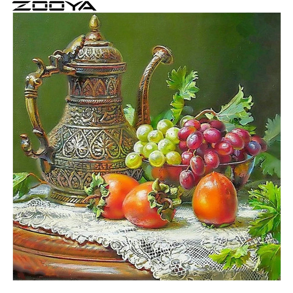 ZOOYA Diamond Embroidery 5d DIY Needlework Full Drill Diamond Painting Teapot Fruits On The Table Mosaic Pattern Home Decor R802
ZOOYA Diamond Embroidery 5d DIY Needlework Full Drill Diamond Painting Teapot Fruits On The Table Mosaic Pattern Home Decor R802